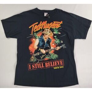 Ted Nugent 2011 I Still Believe Concert Shirt 2 Sided Tour Dates Men's Sz XL EUC